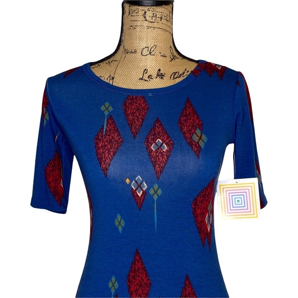 Women's Lularoe Julia Dress Size XXS 2XS Multi color Knee Length Stretch (1009) - Picture 2 of 10